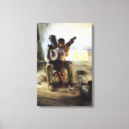 De Banjo Lesson Canvas Afdruk (Voorkant)