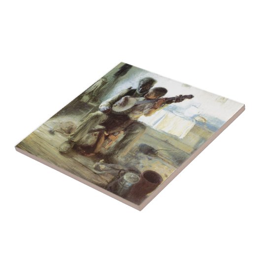 De Banjo Lesson Tegeltje (Zijkant)