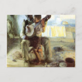 De Banjo Lesson van Henry Ossawa Tanner Briefkaart (Voorkant)