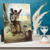 De Banjo Lesson van Henry Ossawa Tanner Fotoplaat (Zijkant)