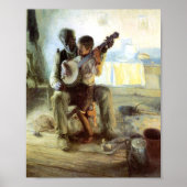 De Banjo Lesson van Henry Ossawa Tanner Poster (Voorkant)