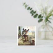 De Banjo Lesson van Henry Ossawa Tanner Vierkante Visitekaartje (Staand voorkant)