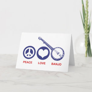 De Banjo van de Liefde van de vrede Kaart
