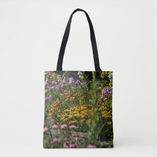 De bank in de tuinen Tent Tote Bag (Voorkant)