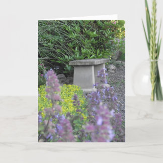 De Bank Lege Notecard van de tuin Kaart