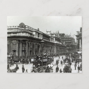 De Bank of England versierd voor Queen Briefkaart