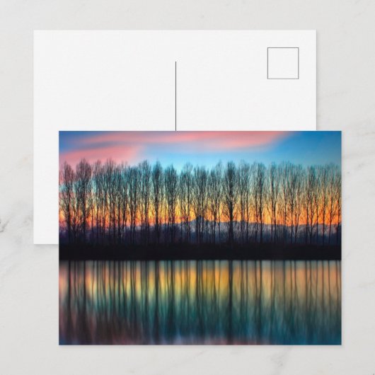 De Bank of the Po | Piemonte Italië Briefkaart (Voorkant / Achterkant)