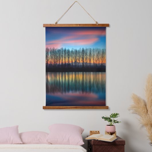 De Bank of the Po | Piemonte Italië Hangend Wandkleed (Slaapkamer)