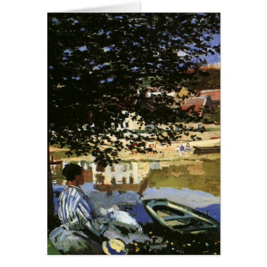 De Bank of the Seine, Bennecourt door Claude Monet (Voorkant)