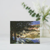 De Bank of the Seine, Bennecourt door Claude Monet Briefkaart (Staand voorkant)