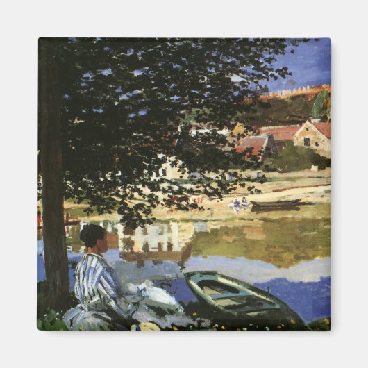 De Bank of the Seine, Bennecourt door Claude Monet Magneet (Voorkant)