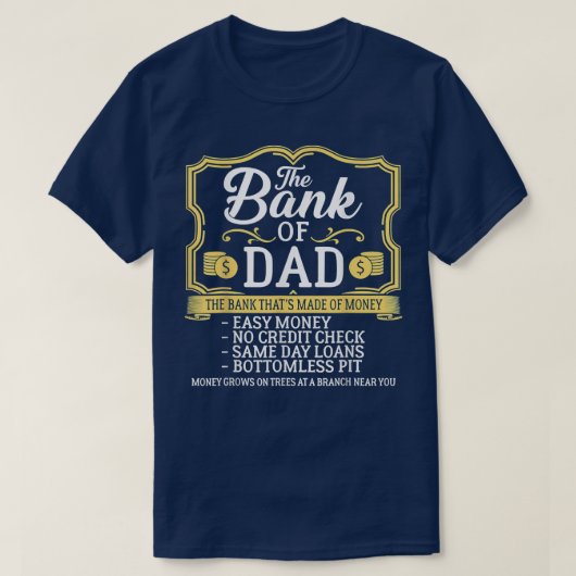 De bank van pap's groeit op de Vaderdag van bomen T-shirt (Design voorkant)