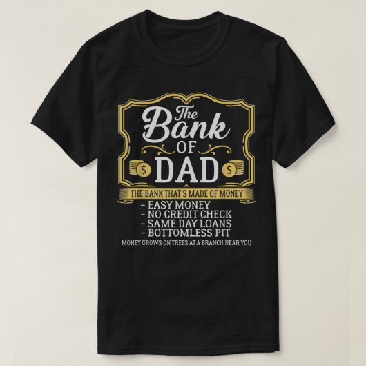 De bank van pap's groeit op de Vaderdag van bomen T-shirt (Design voorkant)