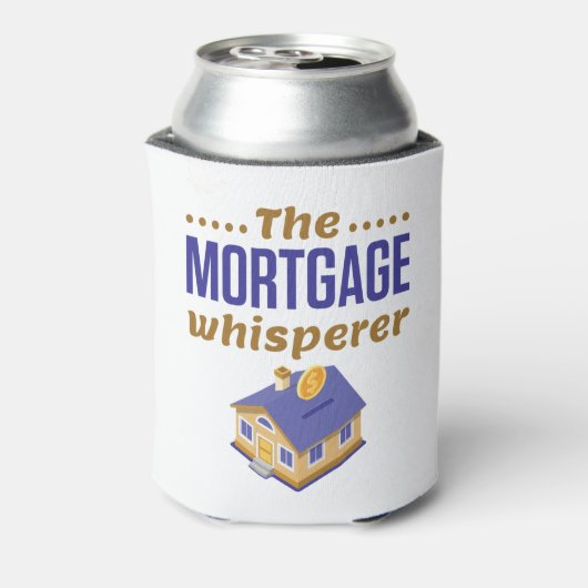 De bankbeambte voor hypotheekleningen blikjeskoeler (Blikje Achterkant)