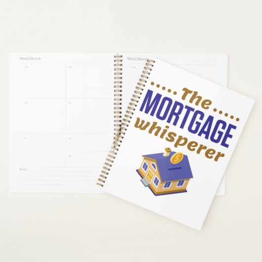 De bankbeambte voor hypotheekleningen planner (Display)