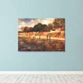 De Banken van de Seine, Vincent van Gogh Canvas Afdruk (Insitu (Houten vloer))