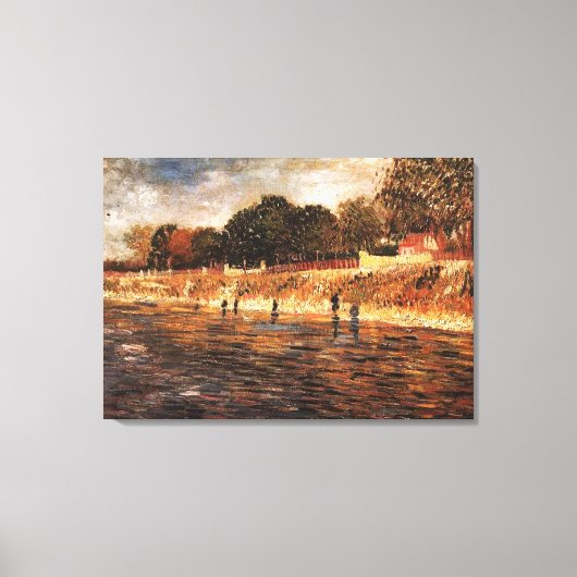 De Banken van de Seine, Vincent van Gogh Canvas Afdruk (Voorkant)