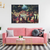 De banket van de goden canvas afdruk (Insitu (Woonkamer))