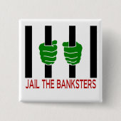 De bankiers arresteren vierkante button 5,1 cm (Voorkant)