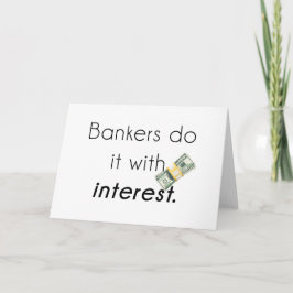 De bankiers doen het! feestdagen kaart