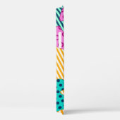 De banner met geometrische puzzels, Memphis backgr Case-Mate iPhone Case (Achterkant / Rechts)