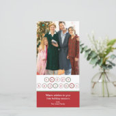 De Banner van de Cirkel van de vakantie - Rood & Feestdagenkaart (Staand voorkant)