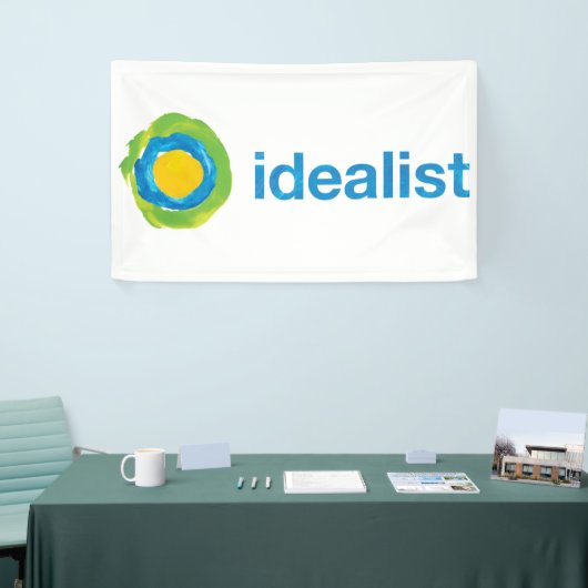De Banner van de Idealiter (pas grootte + materiaa (Beurs)