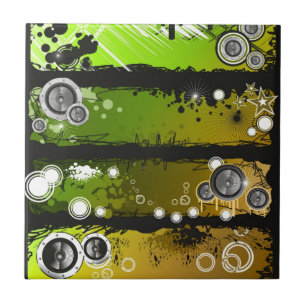 De Banner van de Muziek van de Stijl van Grunge Tegeltje