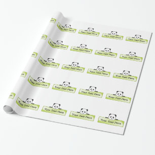 De Banner van de panda Cadeaupapier
