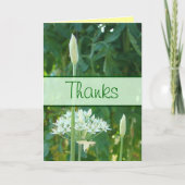 De Banner van het Bieslook van het knoflook Bedankkaart (Voorkant)