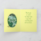 De Banner van het Bieslook van het knoflook Bedankkaart (Binnen)