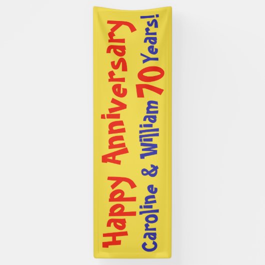 De Banner van het Jubileum met Naam en Aantal (Verticaal)