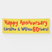 De Banner van het Jubileum met Naam en Aantal (Horizontaal)