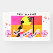 De Banner van het Netball van de Naam van het Team (Horizontaal)
