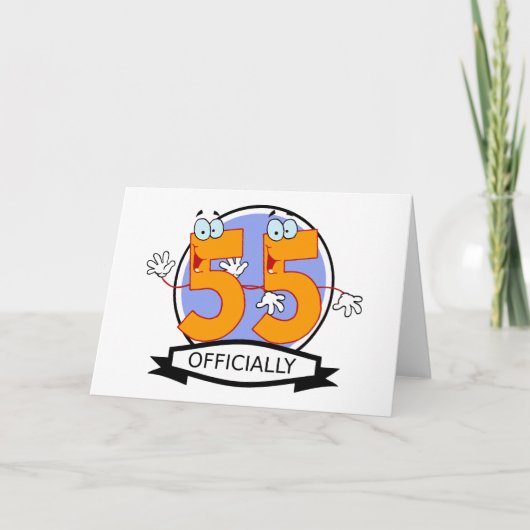 De Banner van officieel 55 Verjaardag Kaart (Voorkant)