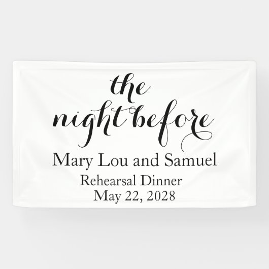 De Banner voor het Feest de Nacht Voor de Proef (Horizontaal)
