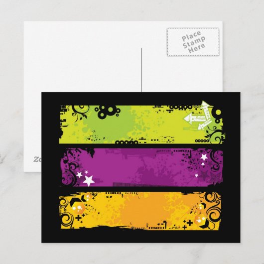 De banners van de boomgaard illustratie briefkaart (Voorkant / Achterkant)