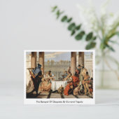 De Banquet Cleopatra van Giovanni Tiepolo Briefkaart (Staand voorkant)