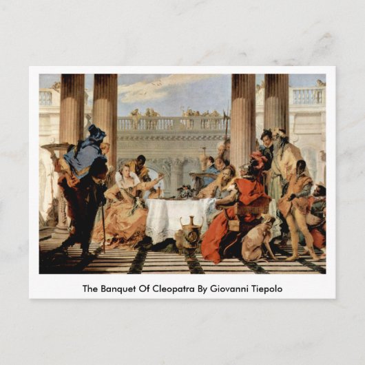 De Banquet Cleopatra van Giovanni Tiepolo Briefkaart (Voorkant)