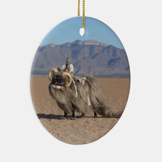 De banthapug-sierbloem keramisch ornament (Rechts)