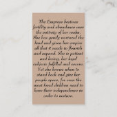 De Banx Tarot Empress Visitekaartjes (Achterkant)