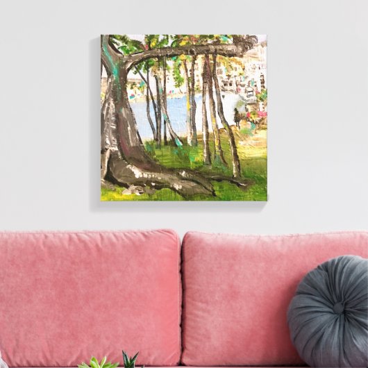 De Banyan, FL. Canvas Afdruk (Insitu (Woonkamer))