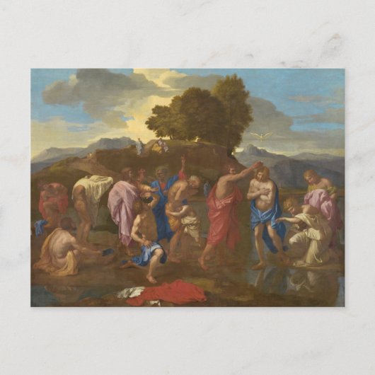 De Baptisme van Christus, 1641-42 Briefkaart (Voorkant)