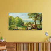 De Baptisme van de Ethiopische Eunuch Canvas Afdruk (Insitu (Woonkamer))