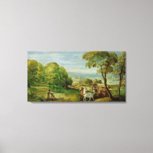 De Baptisme van de Ethiopische Eunuch Canvas Afdruk