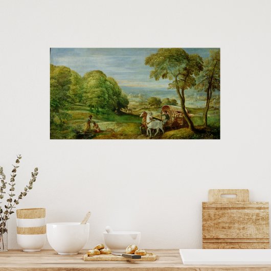 De Baptisme van de Ethiopische Eunuch Poster (Keuken)