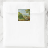 De Baptisme van de Ethiopische Eunuch Vierkante Sticker (Tas)