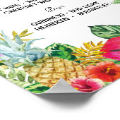 De bar Aloha Luau Event Sign Weddenschappen Recept Poster (Hoek)