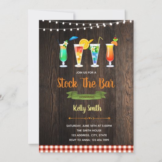 De bar bbq uitnodiging voorraad (Voorkant)