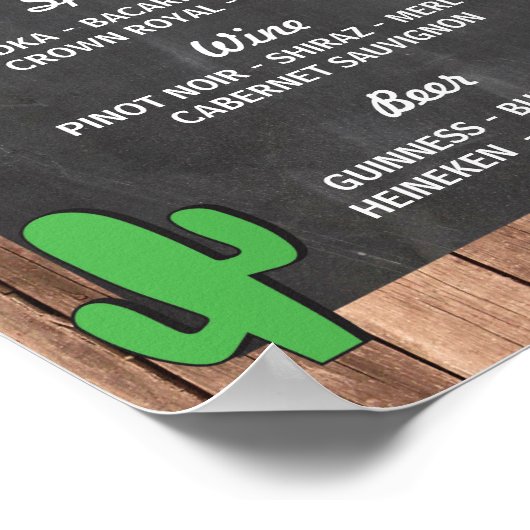 De Bar Fiesta Party Event Sign Verloving Shower Poster (Hoek)